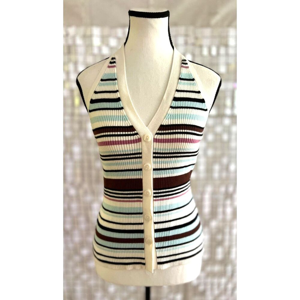 NWT Abercrombie & Fitch Ribbed Halter Sweater Vest. Size S.